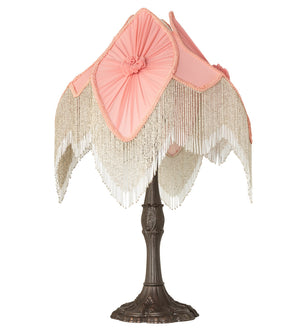 Meyda Tiffany - 267683 - One Light Table Lamp - Fabric & Fringe - Mahogany Bronze