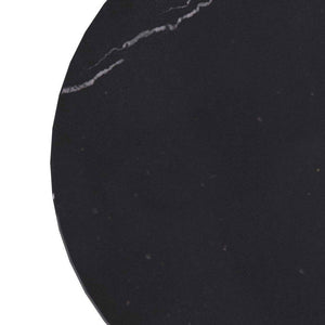 Arteriors - FAI03 - Drink Table - Valari - Black Marble/Ivory Leather//Bronze