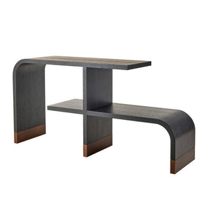 Arteriors - FGS01 - Etagere - Wyngate - Ebony Oak Veneer/Antique Brass