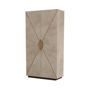 Arteriors - FNS04 - Cabinet - Tidwell - Smoke Oak Veneer/Antique Brass