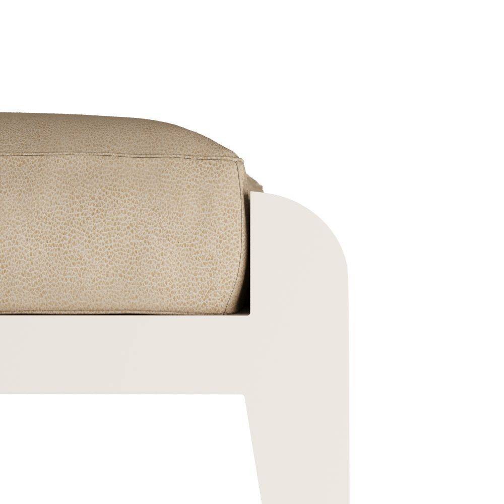 Arteriors - FOS02 - Ottoman - Alanna - Sand Vegan Leather