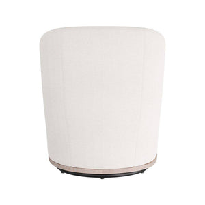 Arteriors - GDFRU01 - Lounge Chair - Reveal - Bone Linen/Cerused Oak/Antique Brass Nailheads