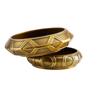 Arteriors - GKAYI02 - Centerpiece, Set of 2 - Millenia - Antique Brass