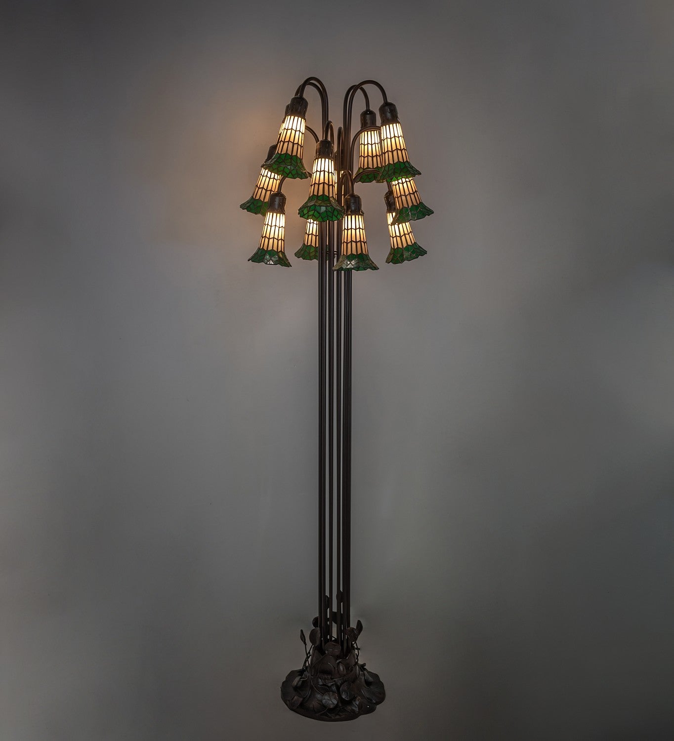 Meyda Tiffany - 251699 - 12 Light Floor Lamp - Tiffany Pond Lily - Mahogany Bronze