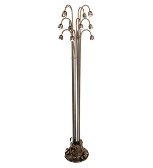 Meyda Tiffany - 251704 - 12 Light Floor Lamp - Stained Glass Pond Lily - Mahogany Bronze