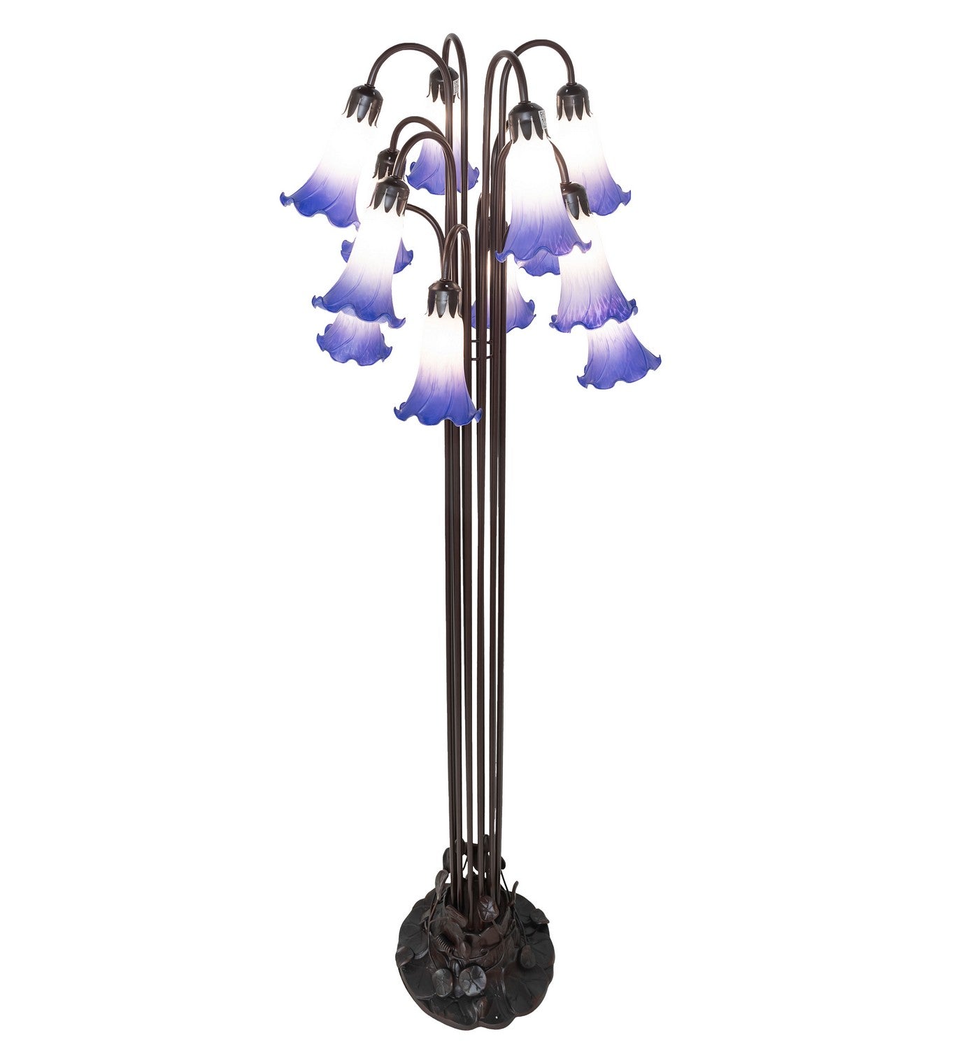 Meyda Tiffany - 251860 - 12 Light Floor Lamp - Blue/White - Mahogany Bronze