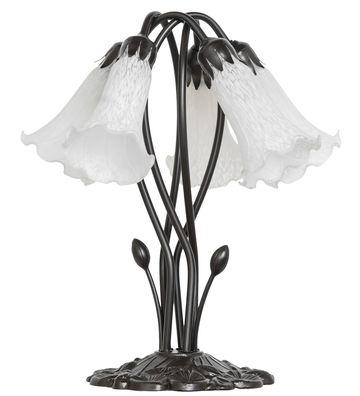 Meyda Tiffany - 262220 - Five Light Table Lamp - White - Mahogany Bronze