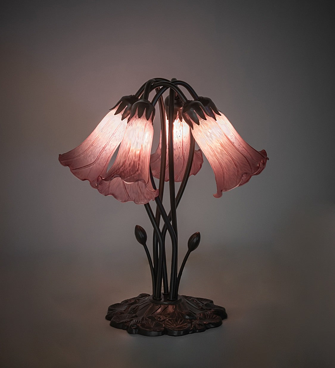 Meyda Tiffany - 262224 - Five Light Table Lamp - Lavender - Mahogany Bronze