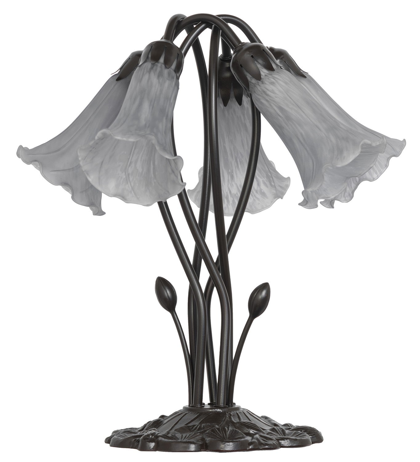 Meyda Tiffany - 262225 - Five Light Table Lamp - Gray - Mahogany Bronze