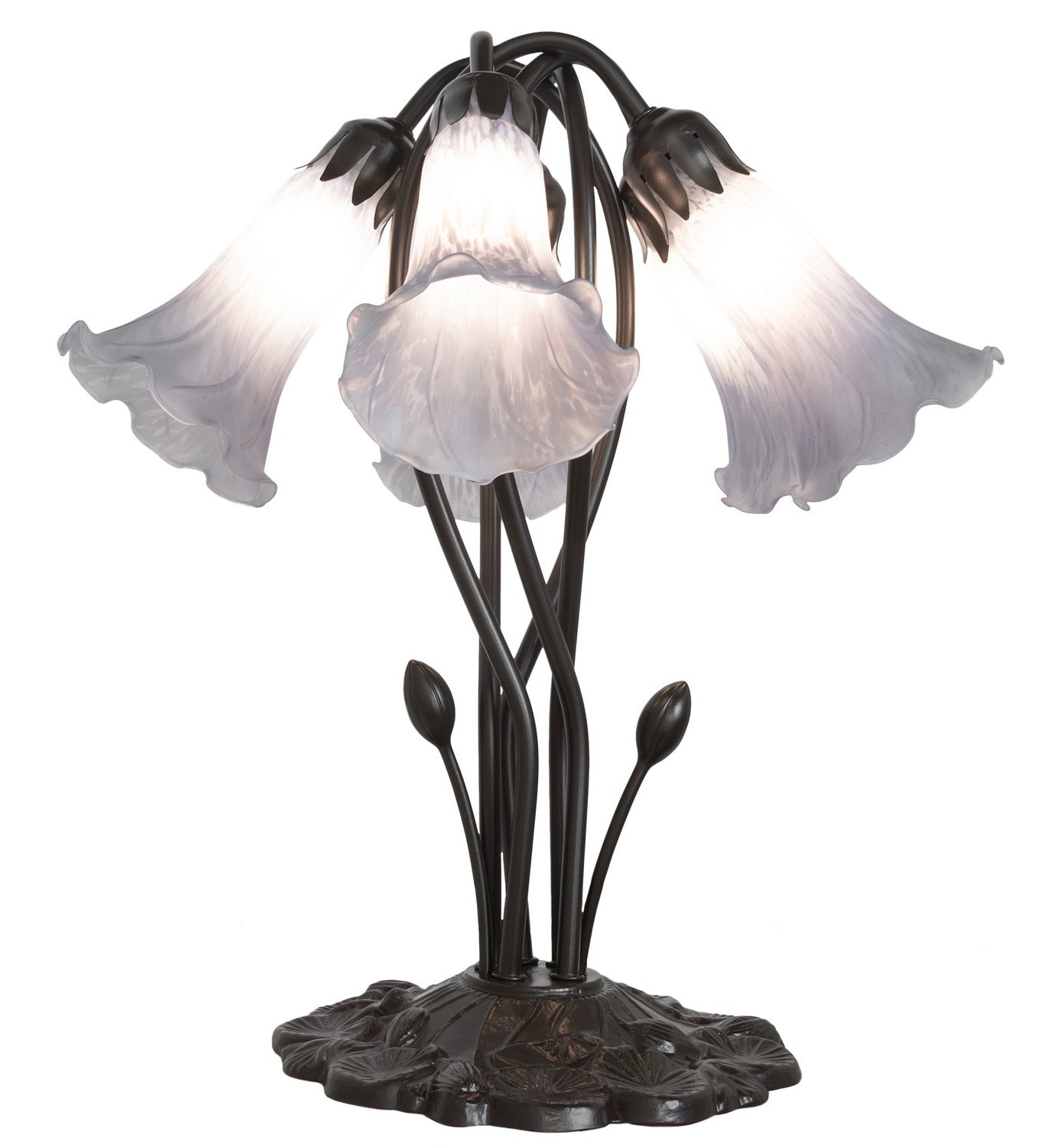 Meyda Tiffany - 262225 - Five Light Table Lamp - Gray - Mahogany Bronze