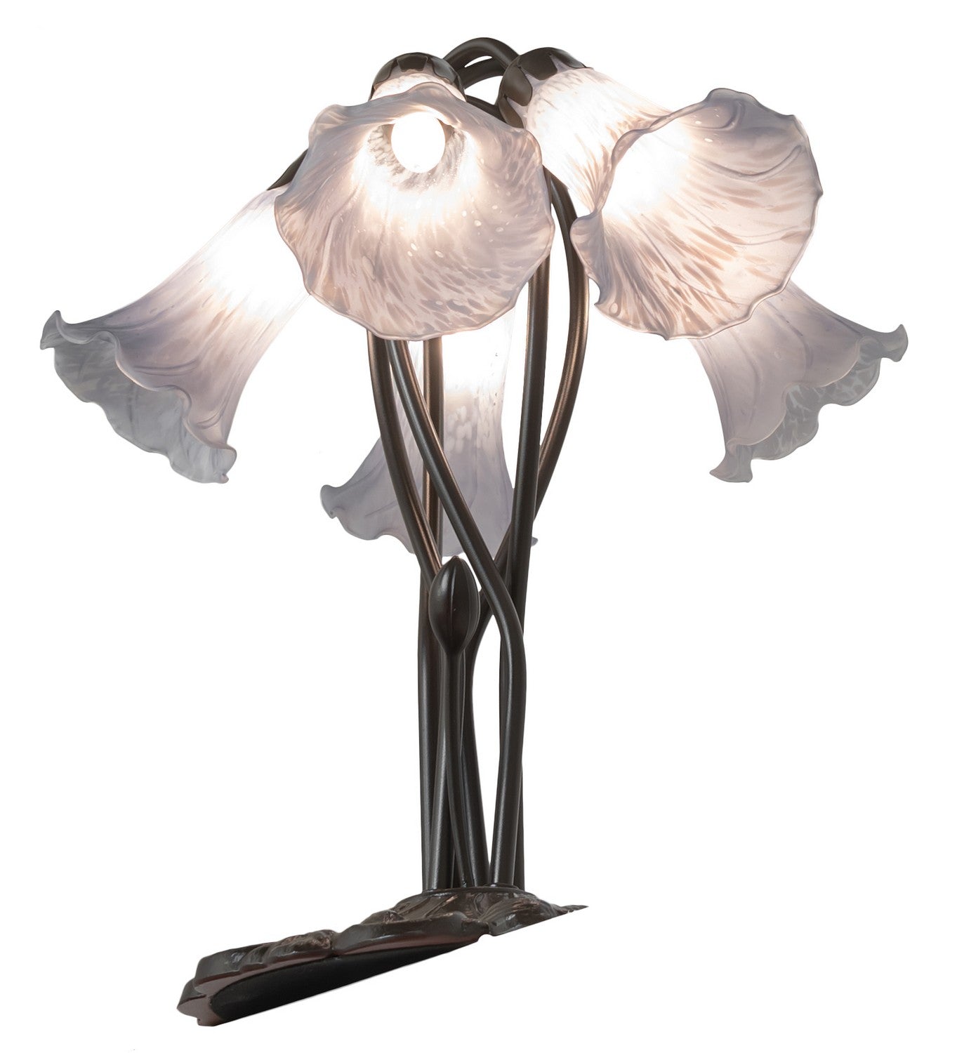 Meyda Tiffany - 262225 - Five Light Table Lamp - Gray - Mahogany Bronze