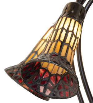 Meyda Tiffany - 262227 - Five Light Table Lamp - Stained Glass Pond Lily - Mahogany Bronze