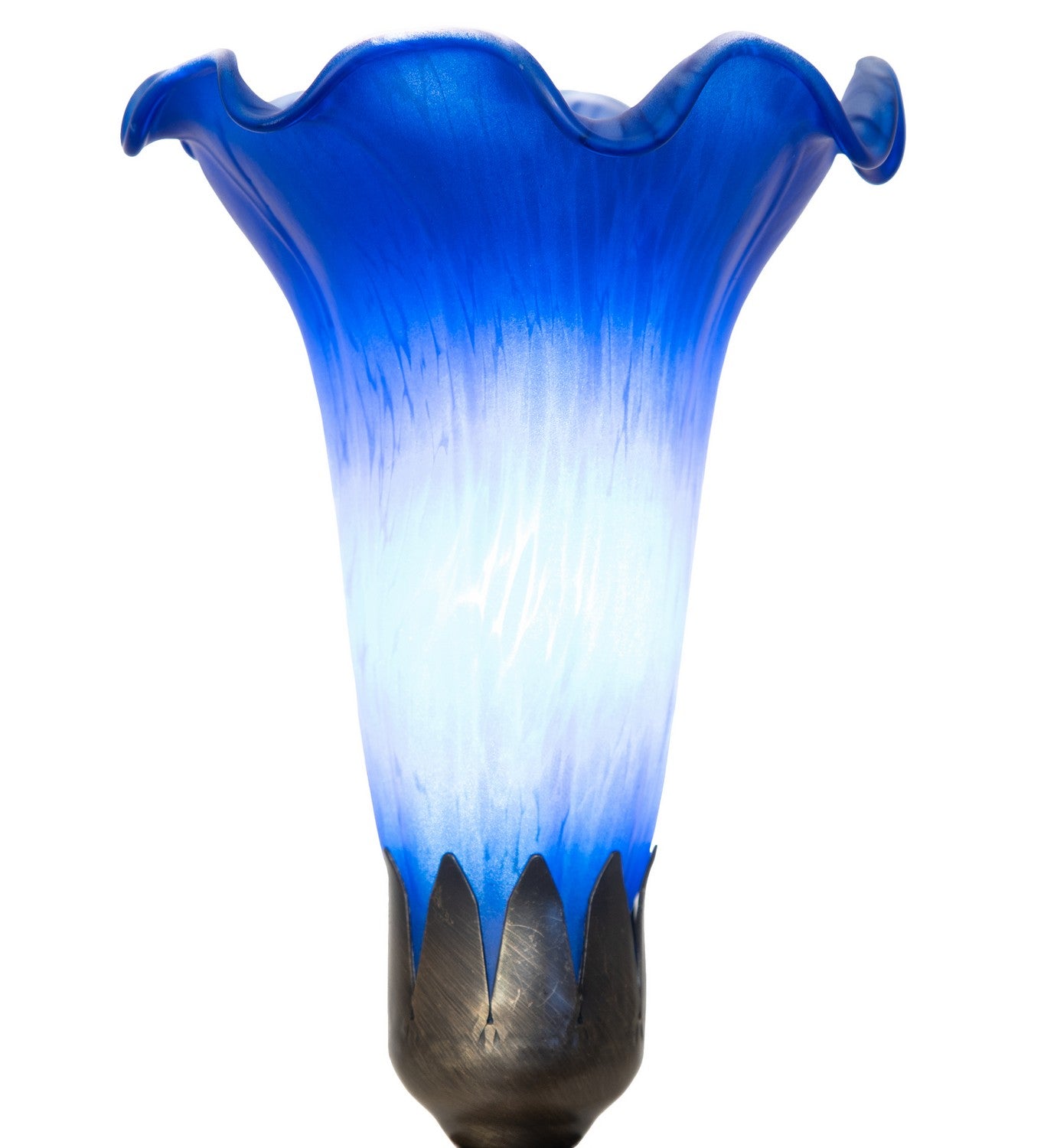 Meyda Tiffany - 262936 - One Light Mini Lamp - Blue - Antique Brass