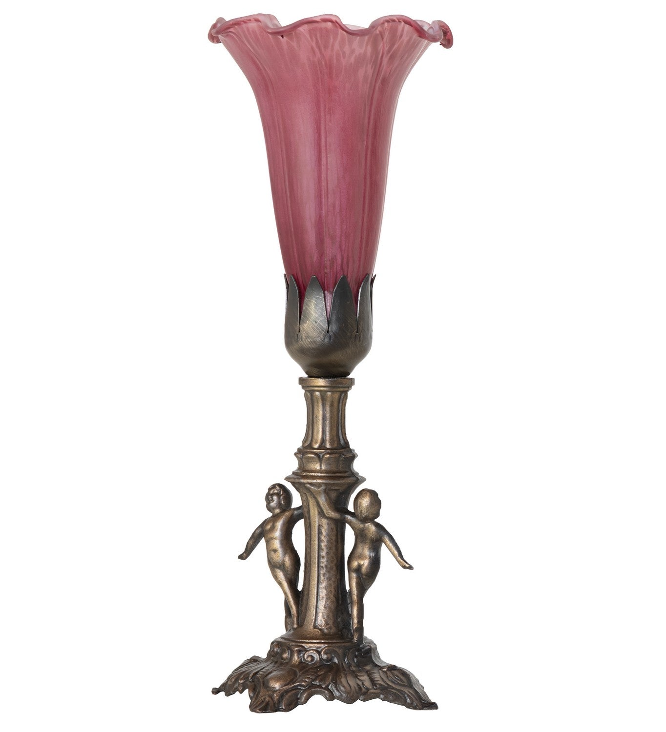 Meyda Tiffany - 262937 - One Light Mini Lamp - Lavender - Antique Brass