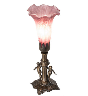 Meyda Tiffany - 262937 - One Light Mini Lamp - Lavender - Antique Brass