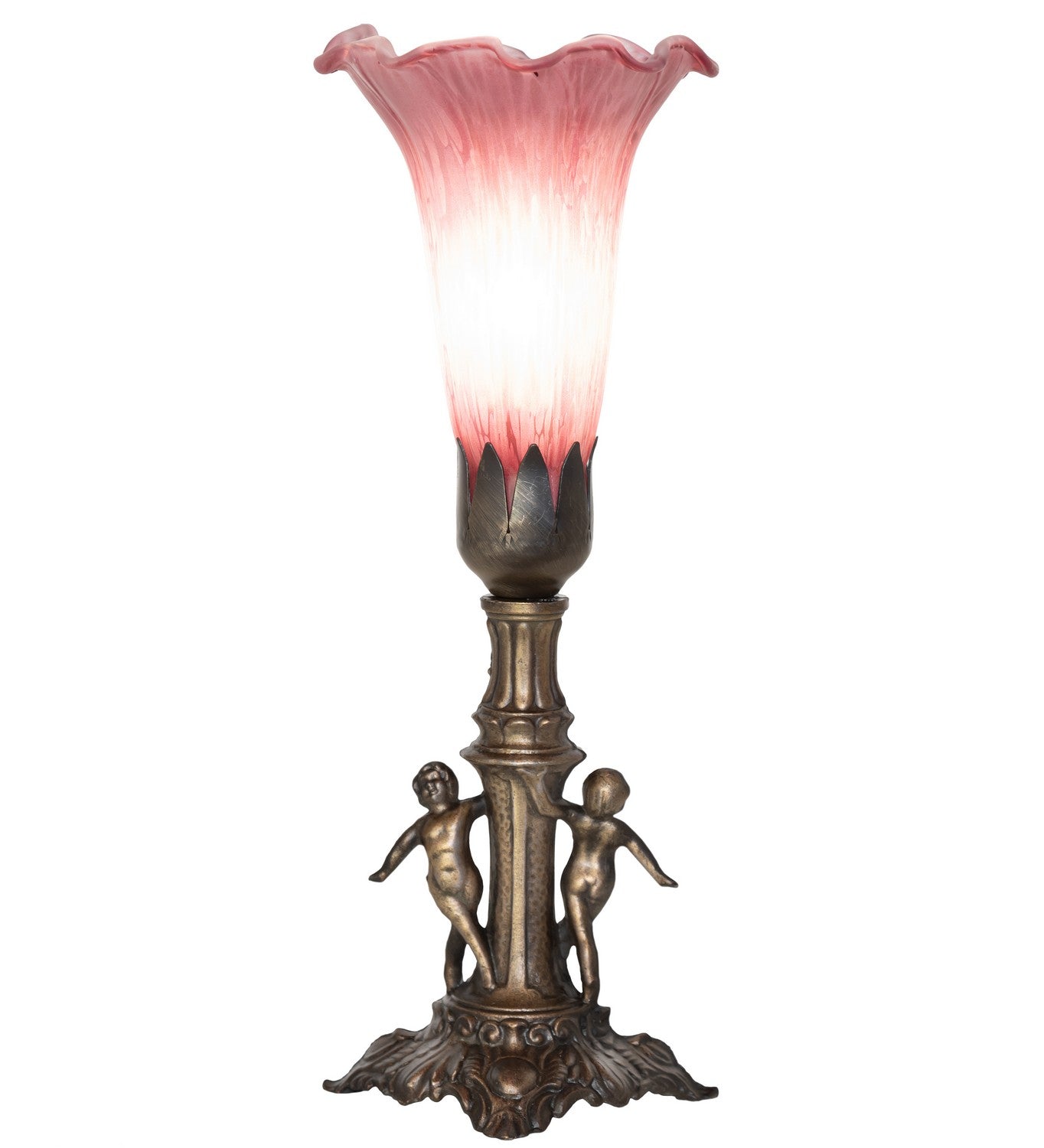 Meyda Tiffany - 262937 - One Light Mini Lamp - Lavender - Antique Brass