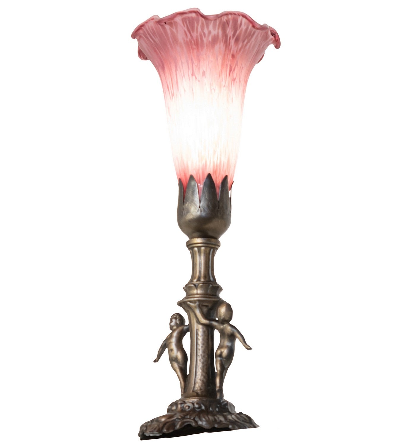 Meyda Tiffany - 262937 - One Light Mini Lamp - Lavender - Antique Brass