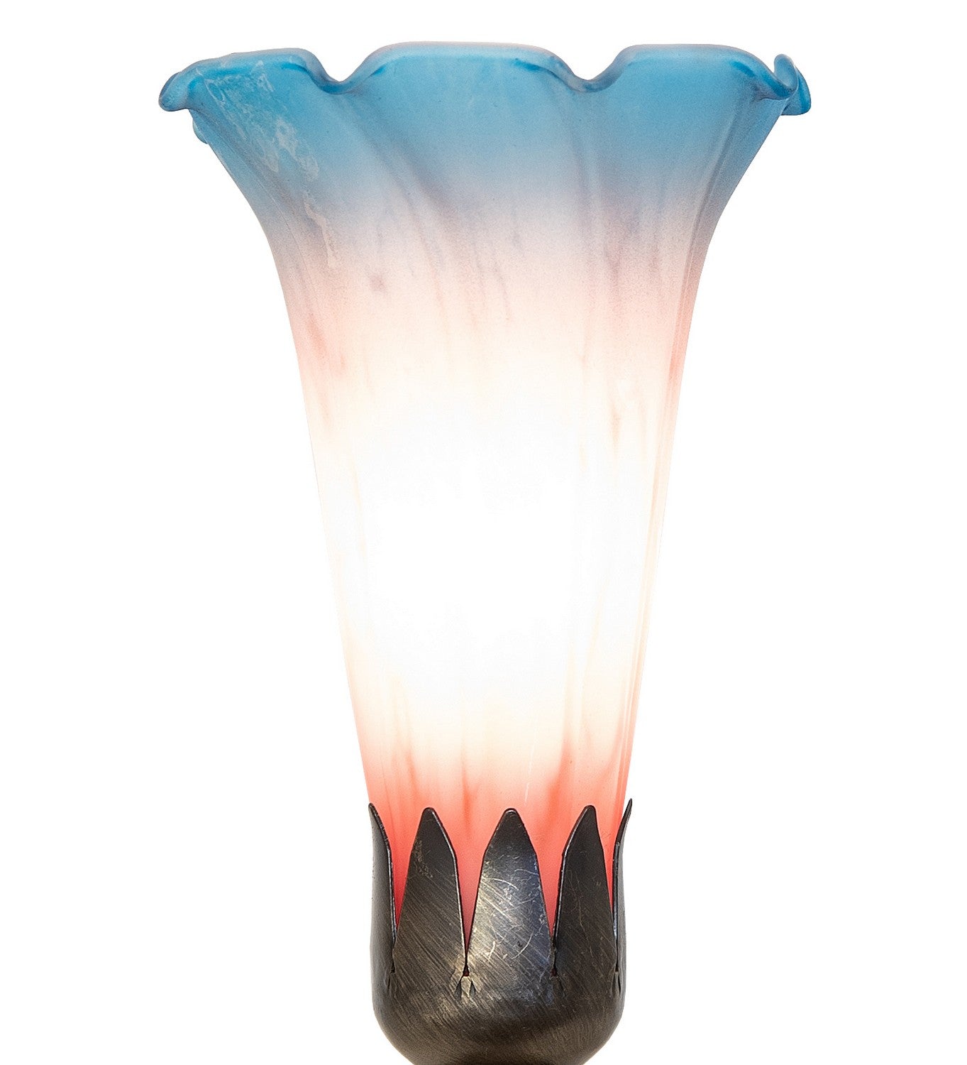 Meyda Tiffany - 262939 - One Light Mini Lamp - Pink/Blue - Antique Brass