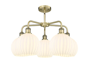 Innovations - 516-5CR-AB-G1217-8WV - LED Chandelier - Ballston - Antique Brass