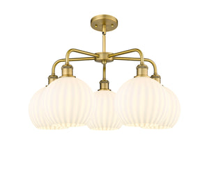 Innovations - 516-5CR-BB-G1217-8WV - LED Chandelier - Ballston - Brushed Brass