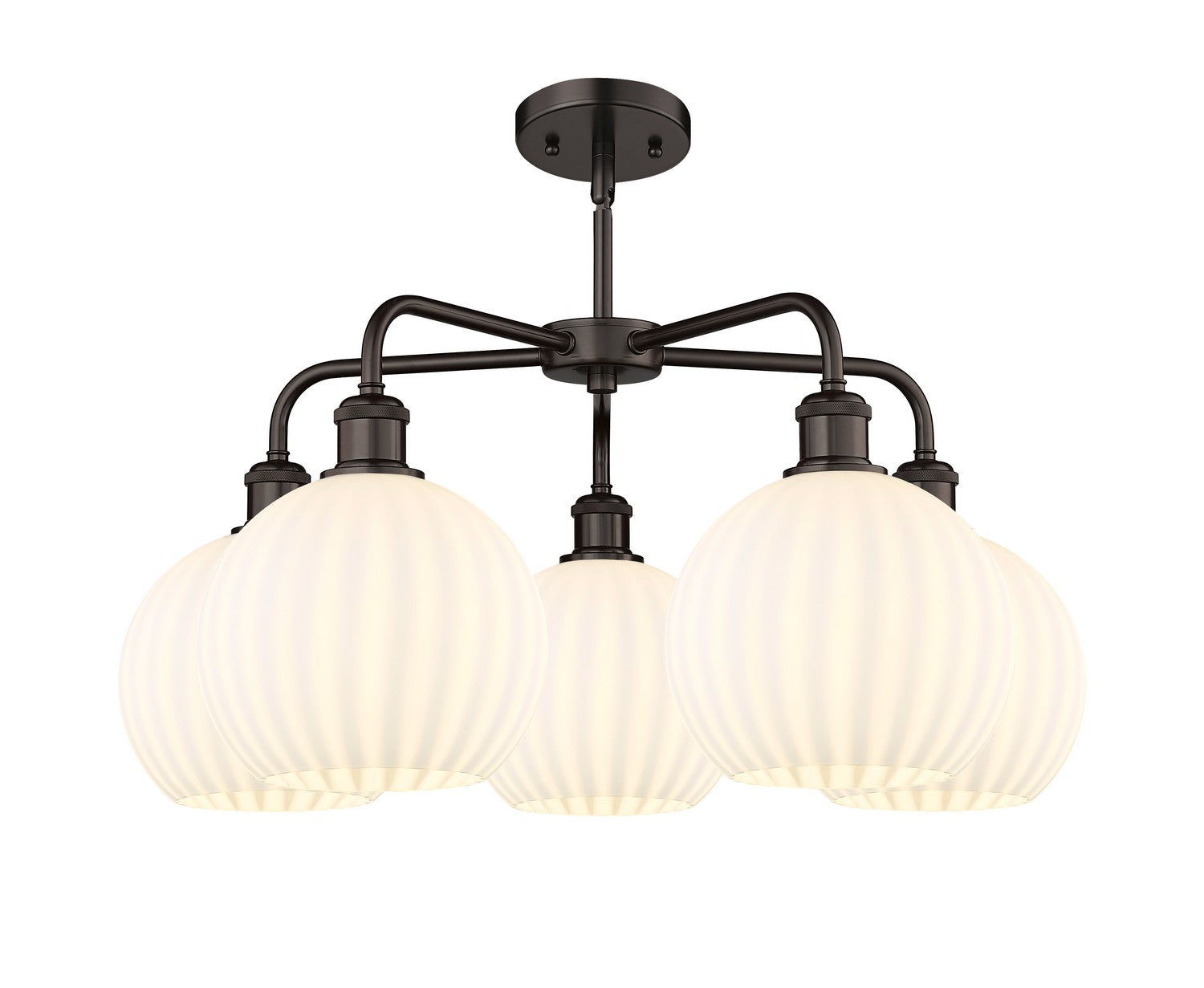 Innovations - 516-5CR-OB-G1217-8WV - LED Chandelier - Ballston - Oil Rubbed Bronze