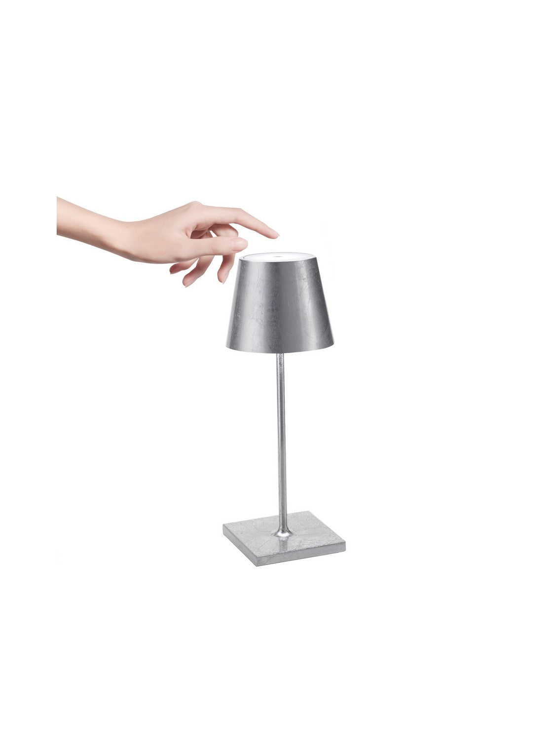 Zafferano - LD0320BFA - LED Table Lamp - Poldina Pro - Silver leaf