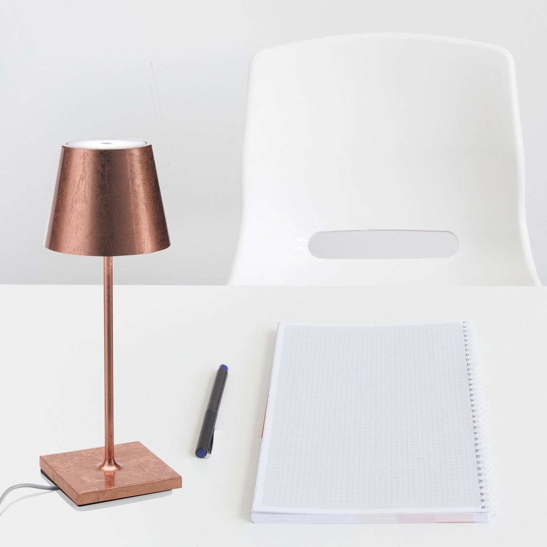 Zafferano - LD0320RFR - LED Table Lamp - Poldina Pro - Copper leaf