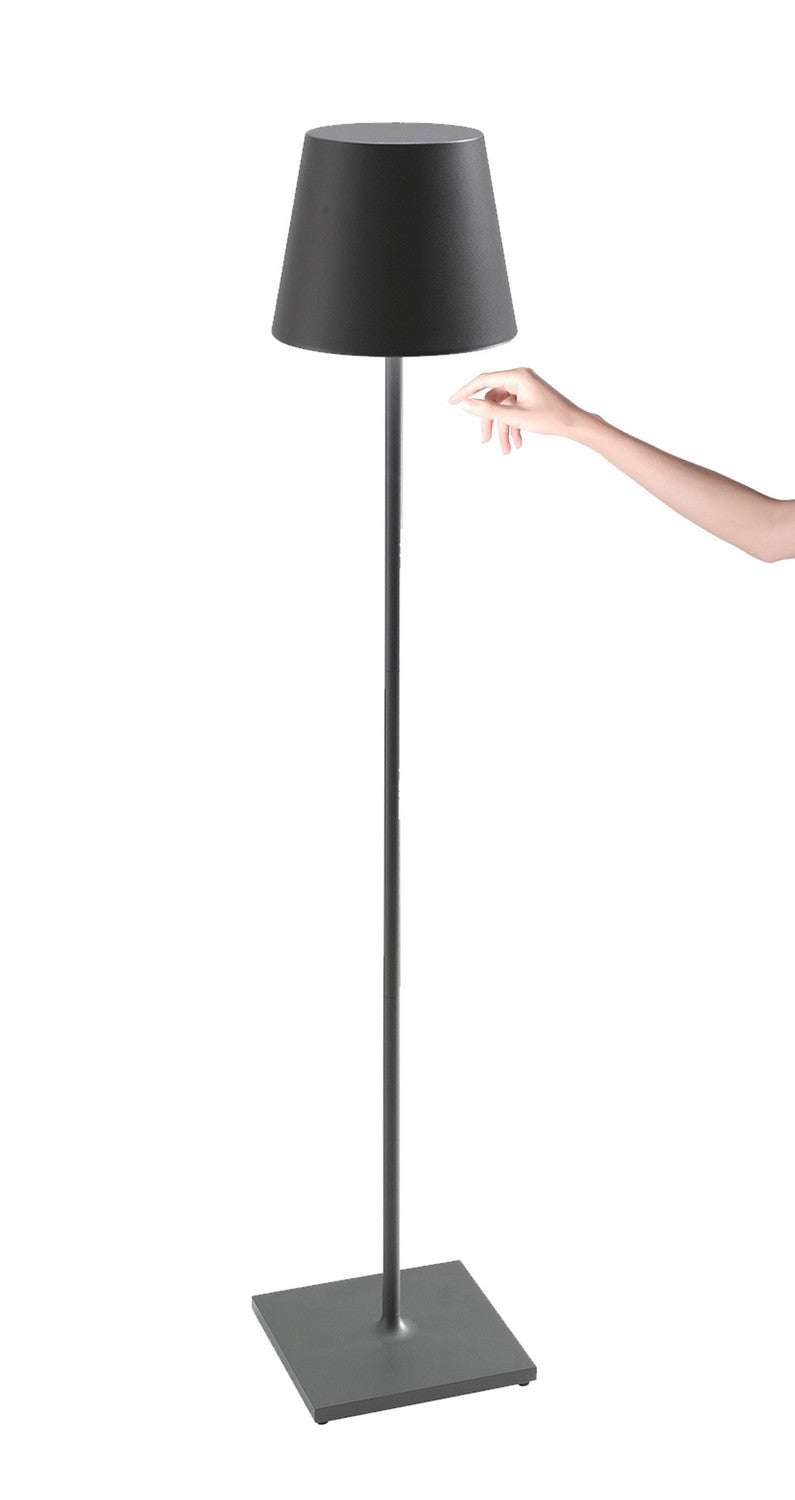 Zafferano - LD0360N3 - LED Floor Lamp - Poldina Pro - Dark grey