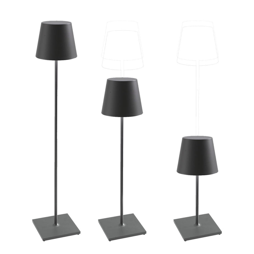 Zafferano - LD0360N3 - LED Floor Lamp - Poldina Pro - Dark grey