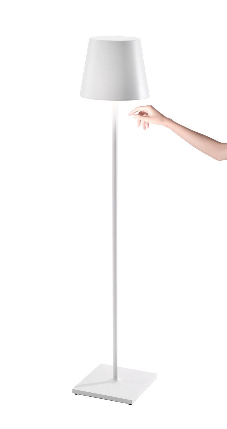 Zafferano - LD0360B3 - LED Floor Lamp - Poldina Pro - White