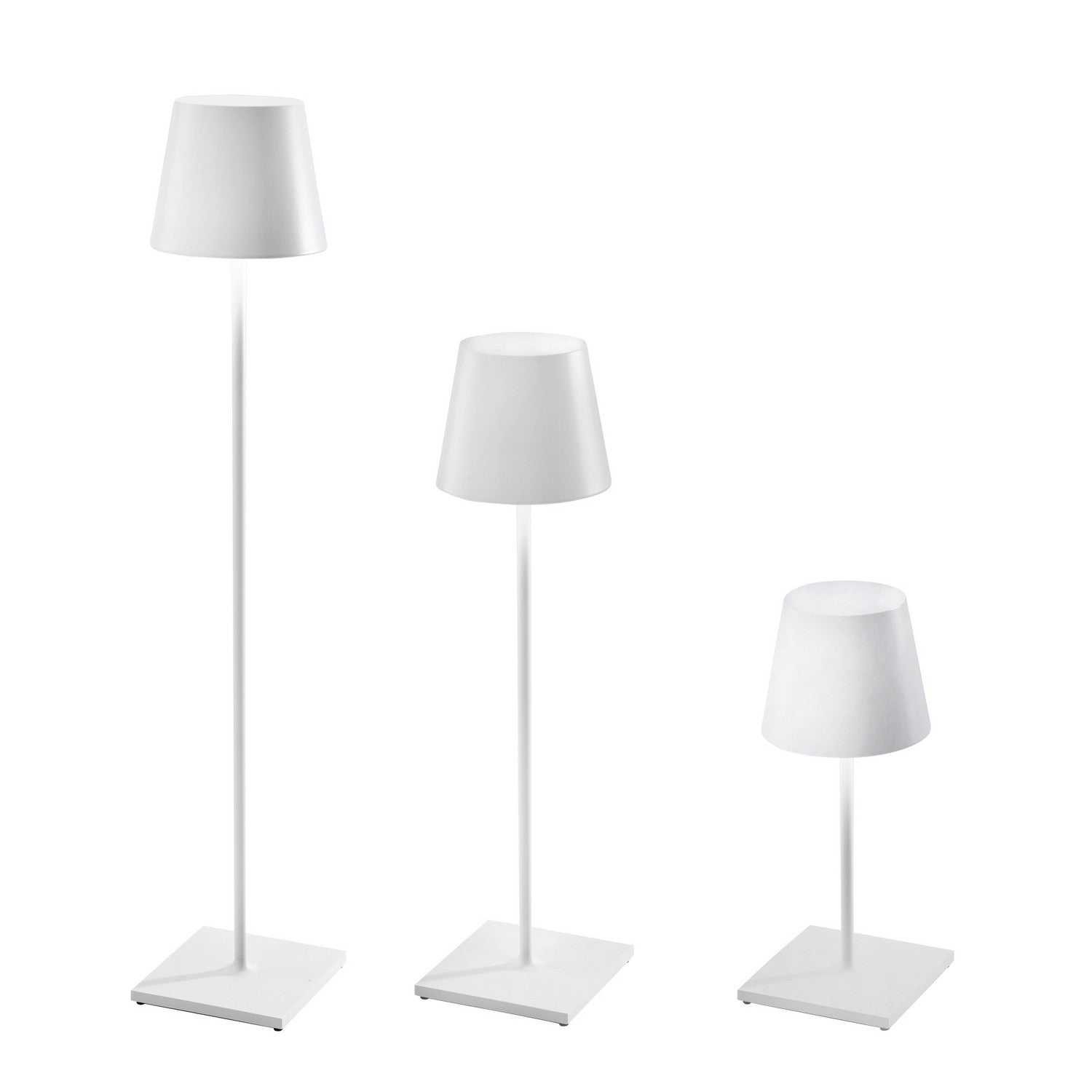 Zafferano - LD0360B3 - LED Floor Lamp - Poldina Pro - White