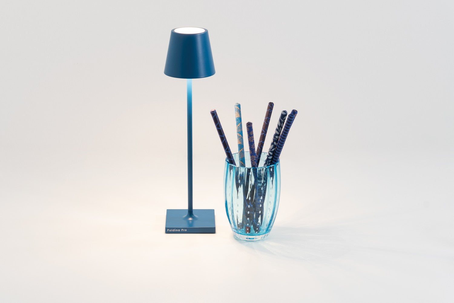 Zafferano - LD0490K3 - LED Table Lamp - Poldina - Capri Blue