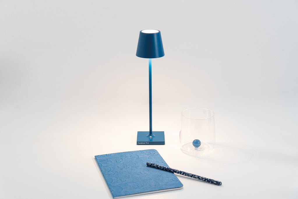 Zafferano - LD0490K3 - LED Table Lamp - Poldina - Capri Blue