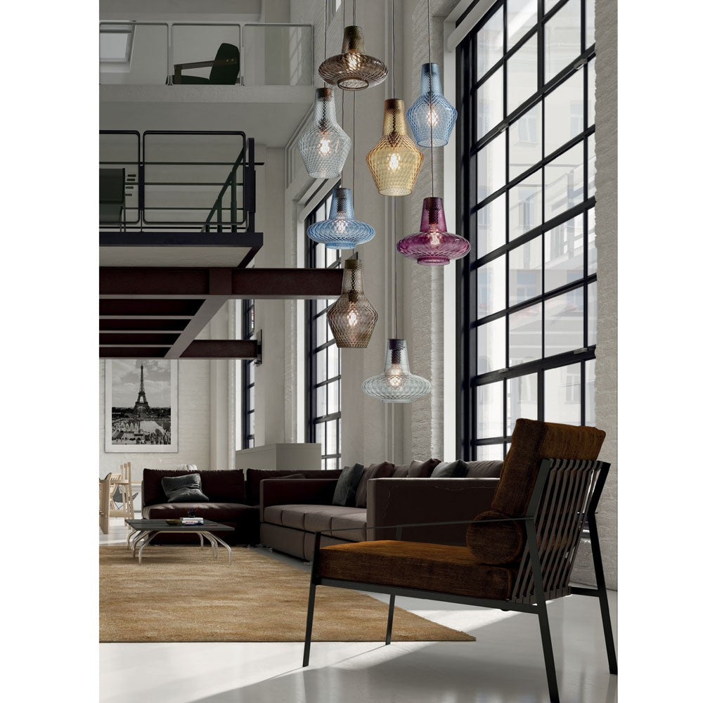 Zafferano - ZA-LRM0104 - One Light Pendant - Romeo & Giulietta - Amber