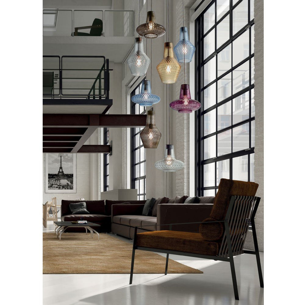 Zafferano - ZA-LRM0105 - One Light Pendant - Romeo & Giulietta - Amethyst