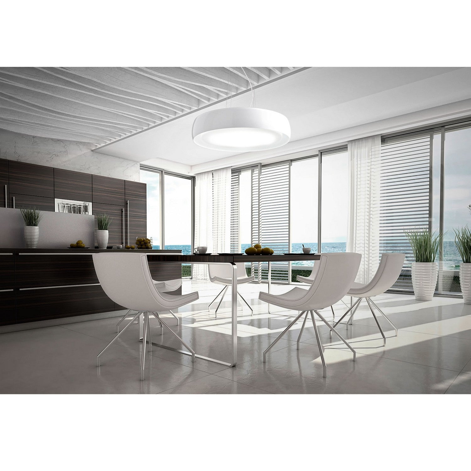 Zafferano - ZA-LL121203B - Two Light Pendant - Treviso - White