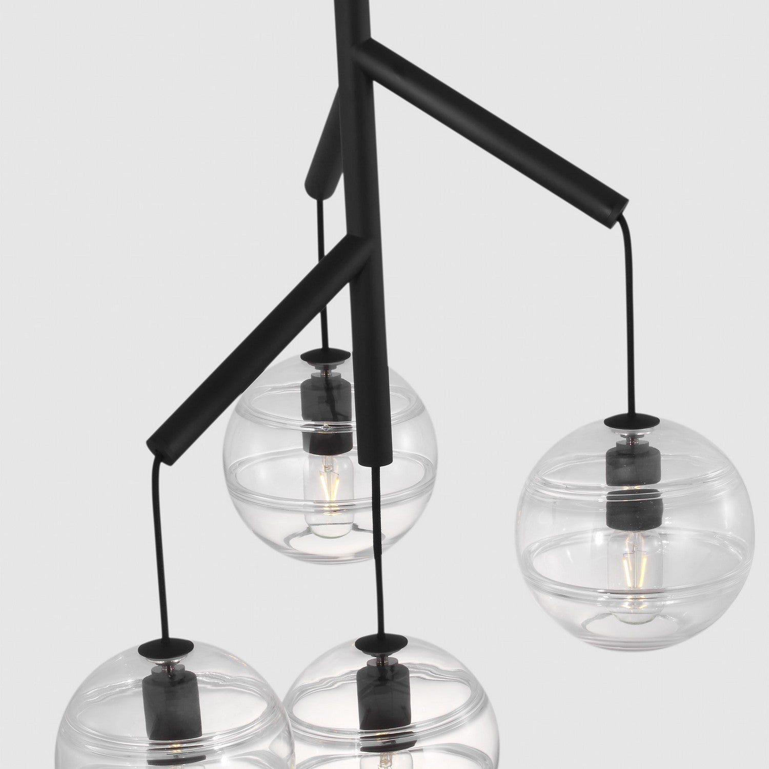 Visual Comfort Modern - 700SDNMPR1CB - Four Light Chandelier - Sedona - Nightshade Black