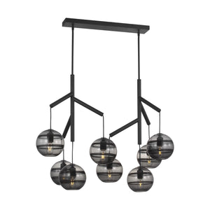 Visual Comfort Modern - 700SDNMPL2KB - Eight Light Chandelier - Sedona - Nightshade Black