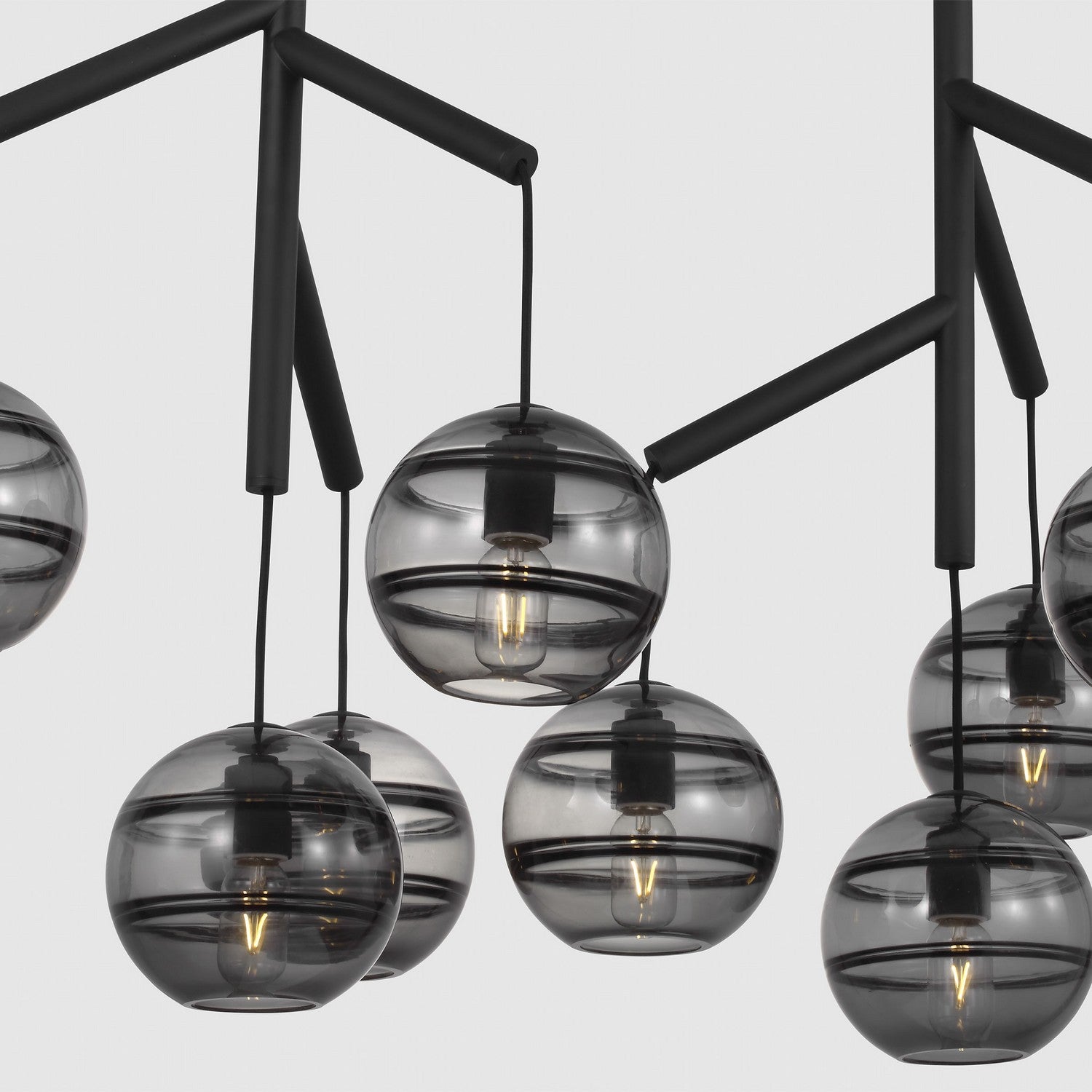 Visual Comfort Modern - 700SDNMPL2KB - Eight Light Chandelier - Sedona - Nightshade Black