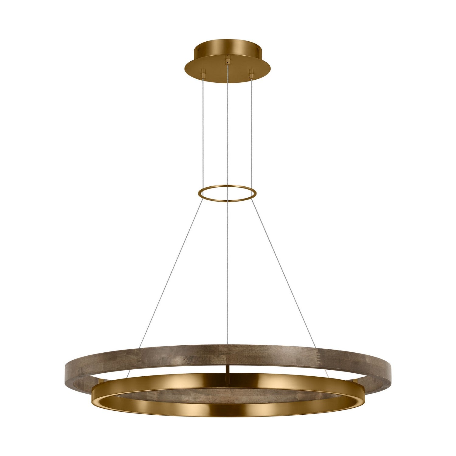 Visual Comfort Modern - 700GRC36NBW-LED930 - LED Chandelier - Grace - Natural Brass/ Weathered Oak