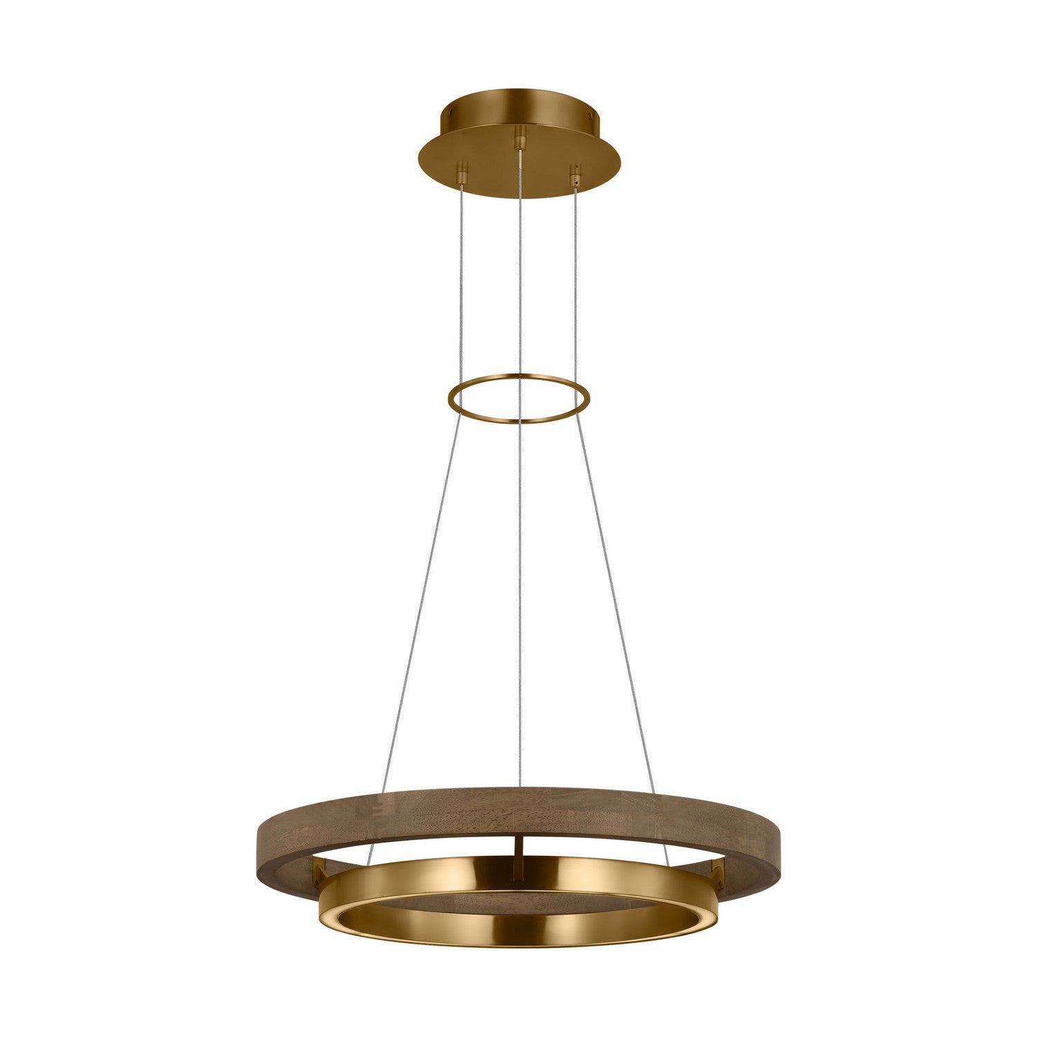 Visual Comfort Modern - 700GRC24NBW-LED930 - LED Chandelier - Grace - Natural Brass/ Weathered Oak