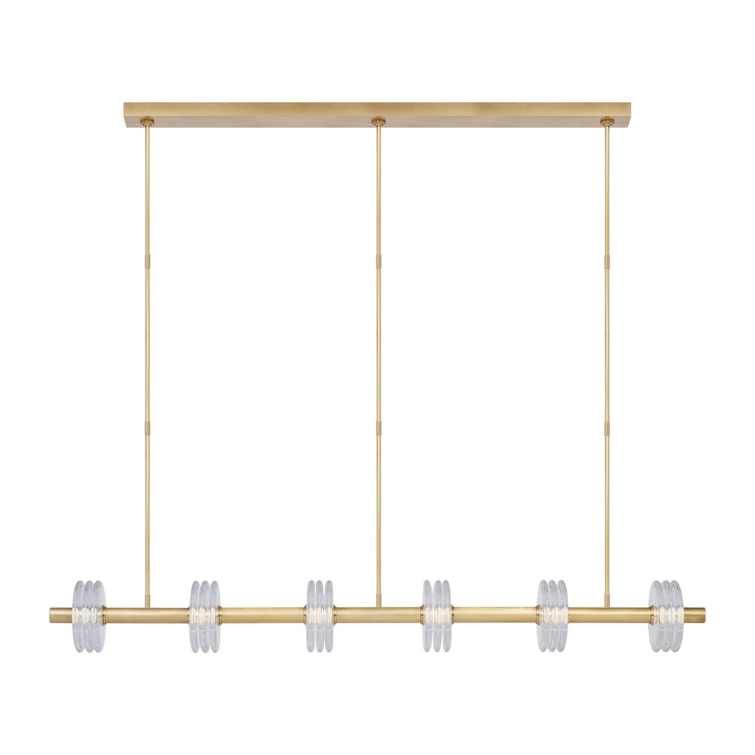 Visual Comfort Modern - KWLS30327CNB - LED Linear Chandelier - Laurel - Natural Brass