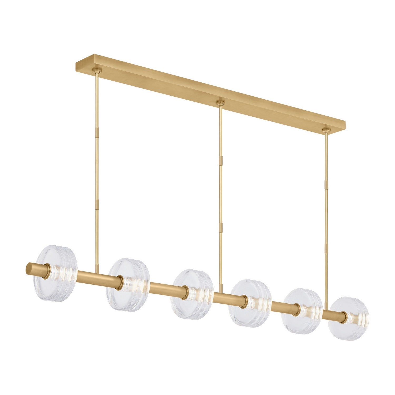 Visual Comfort Modern - KWLS30327CNB - LED Linear Chandelier - Laurel - Natural Brass