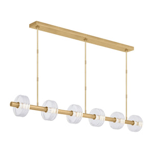 Visual Comfort Modern - KWLS30327CNB - LED Linear Chandelier - Laurel - Natural Brass