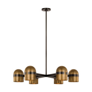 Visual Comfort Modern - AKCH33427BDZ/BWB - LED Chandelier - Octavia - Blackened Bronze/Bright Worn Brass