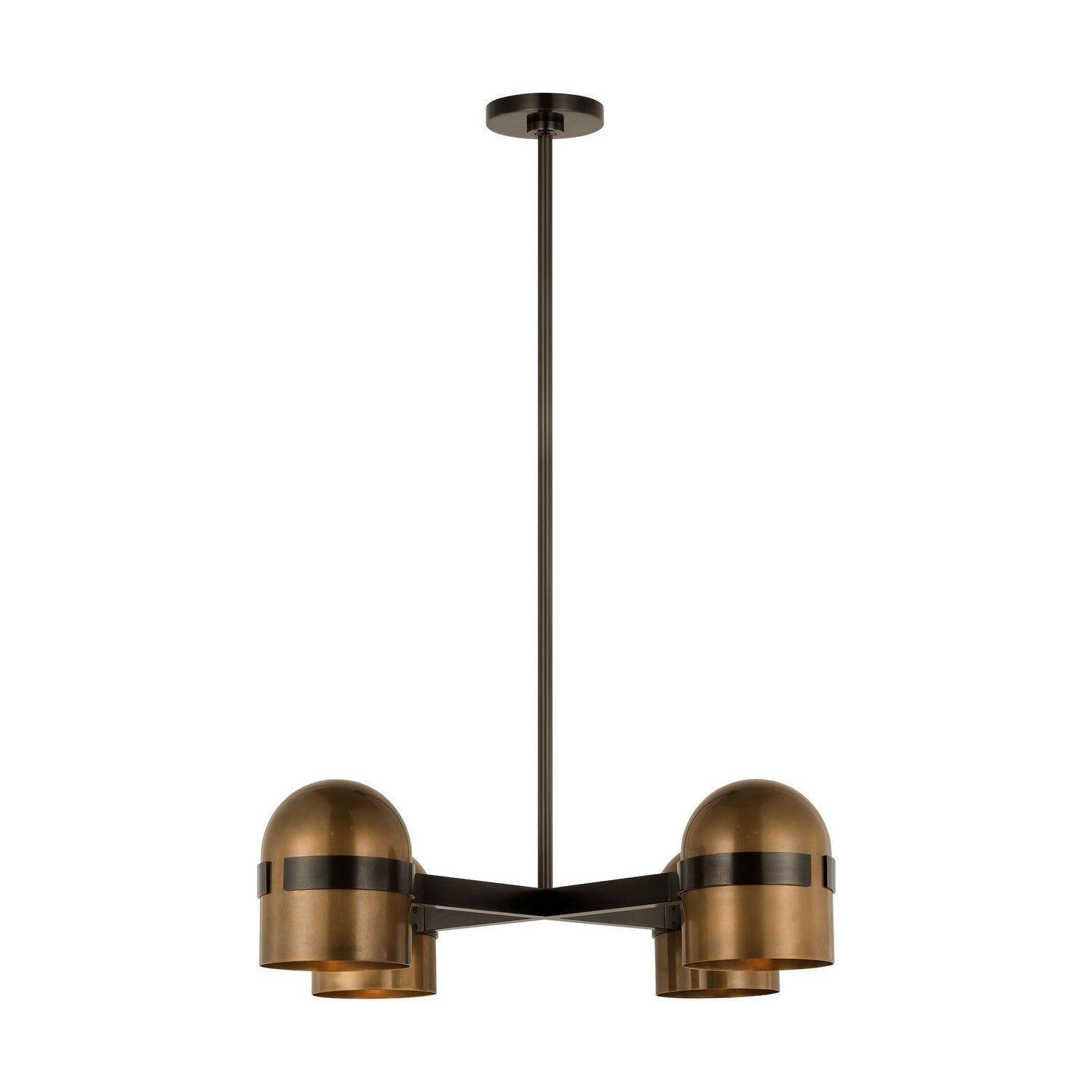 Visual Comfort Modern - AKCH33527BDZ/BWB - LED Chandelier - Octavia - Blackened Bronze/Bright Worn Brass