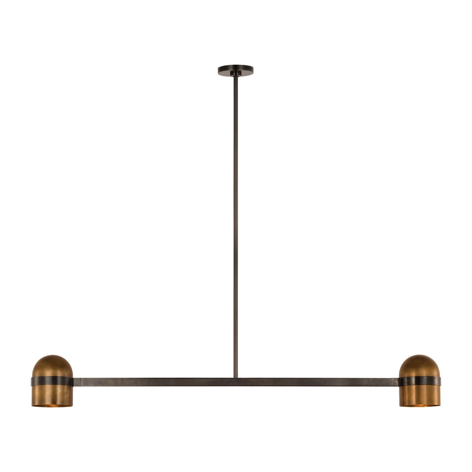 Visual Comfort Modern - AKLS33627BDZ/BWB - LED Linear Chandelier - Octavia - Blackened Bronze/Bright Worn Brass