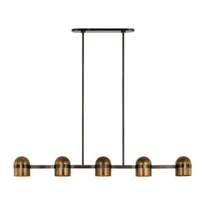 Visual Comfort Modern - AKLS33727BDZ/BWB - LED Linear Chandelier - Octavia - Blackened Bronze/Bright Worn Brass