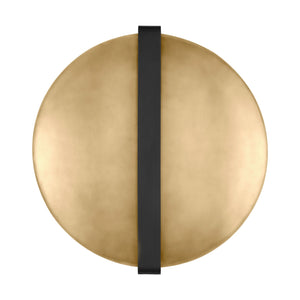 Visual Comfort Modern - PBWS35327BZ/NB - LED Wall Sconce - Cymbal - Dark Bronze/Natural Brass