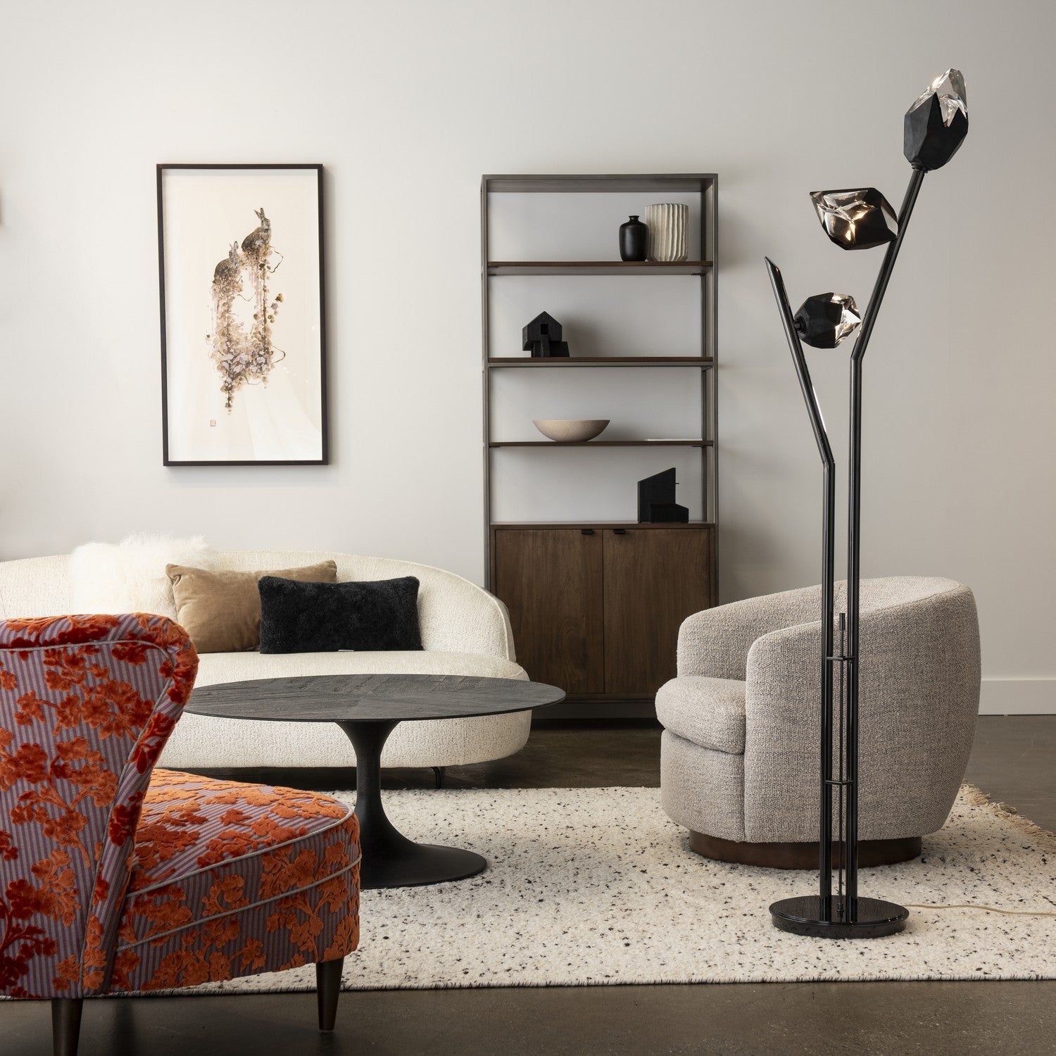 Hubbardton Forge - 241101-SKT-89-BP0756 - Chrysalis Torchiere - Chrysalis - Ink